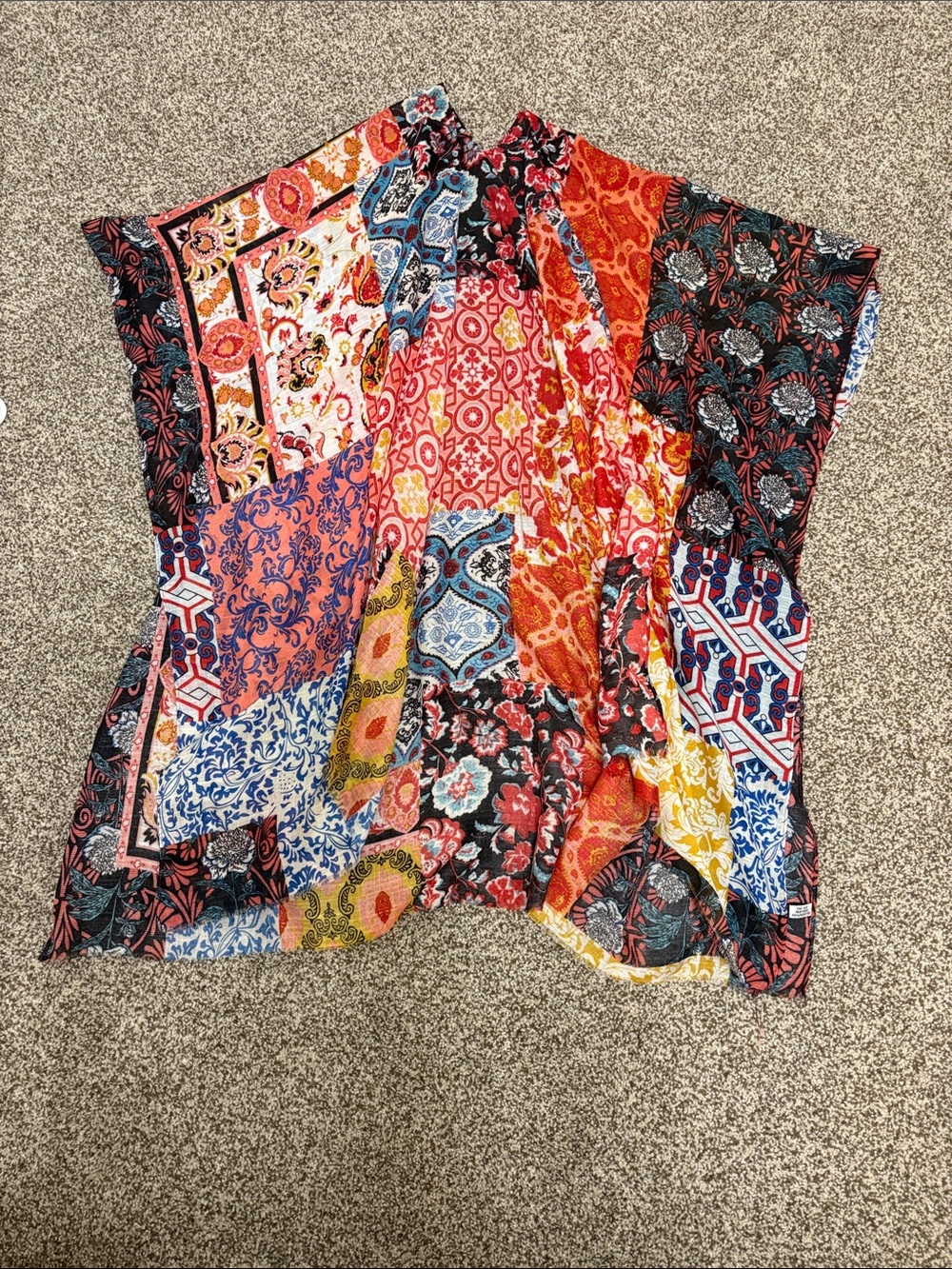 Multi-Color Print Women’s Open Front Kimono/Cardigan Style